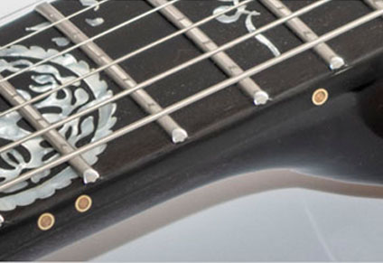 STAINLESS STEEL FRETS & BRASS SIDE DOTS