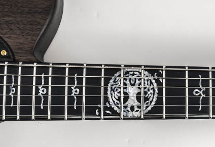  EBONY fretboard with custom inlays
