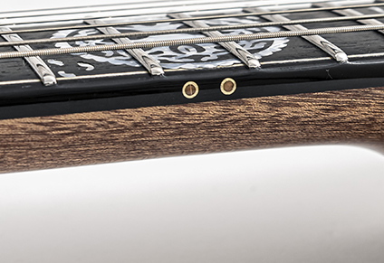 BRASS SIDE DOTS with WOODEN INLAYS