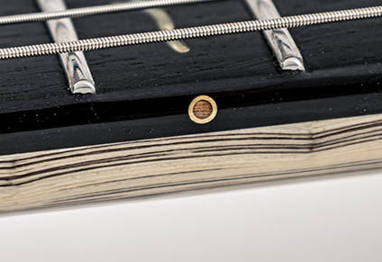BRASS SIDE DOTS WITH WOODEN INLAYS