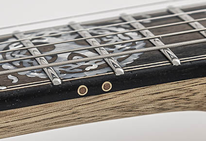 BRASS SIDE DOTS WITH WOODEN INLAYS